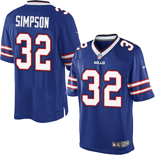 Youth Elite O. J. Simpson Nike Jersey Royal Blue Home - #32 NFL Buffalo Bills